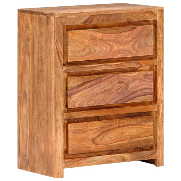 Vidaxl Drawer Cabinet 60X33x75 Cm Solid Wood Acacia Dressers & Chests Of Drawers