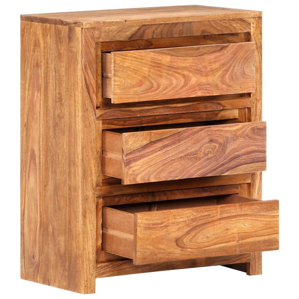 Vidaxl Drawer Cabinet 60X33x75 Cm Solid Wood Acacia Dressers & Chests Of Drawers