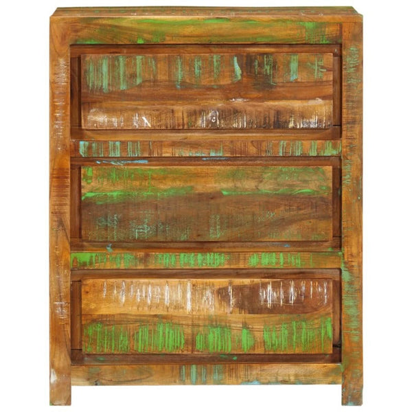 Dressers & Chests of Drawers Drawer Cabinet Multicolour 60X33x75 Cm Solid Wood Reclaimed