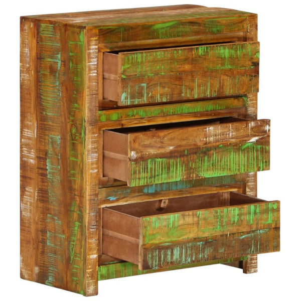 Dressers & Chests of Drawers Drawer Cabinet Multicolour 60X33x75 Cm Solid Wood Reclaimed