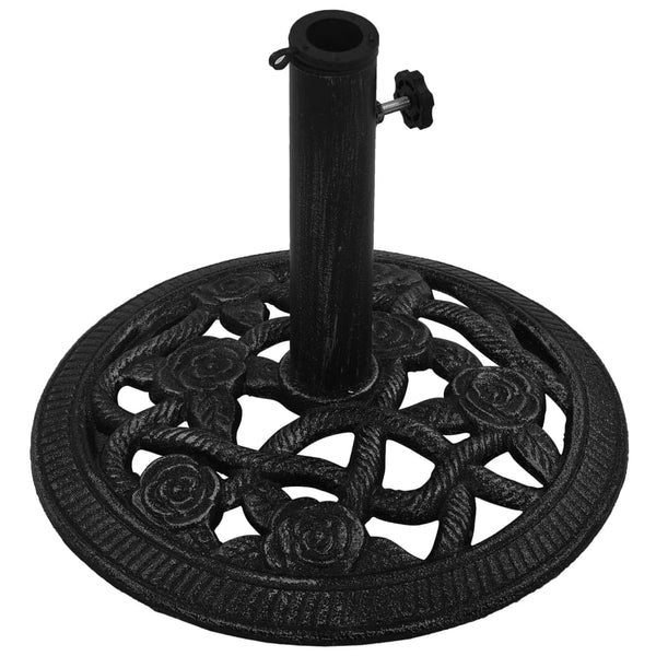 Umbrella Base Black 40X40x32 Cm Cast Iron Patio Umbrellas