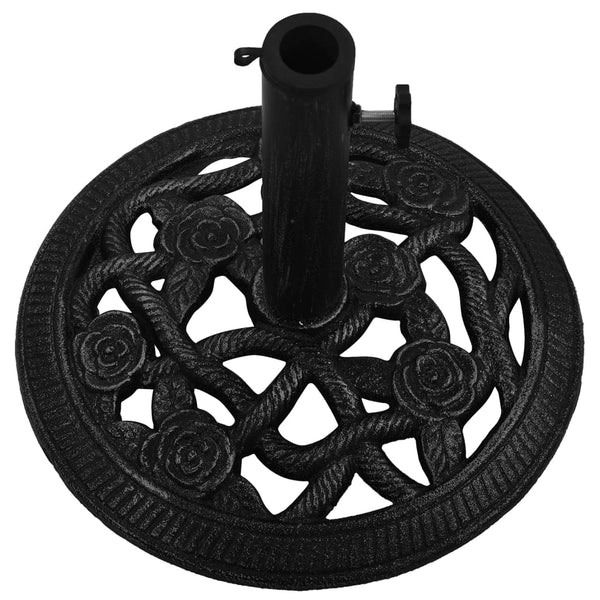 Umbrella Base Black 40X40x32 Cm Cast Iron Patio Umbrellas
