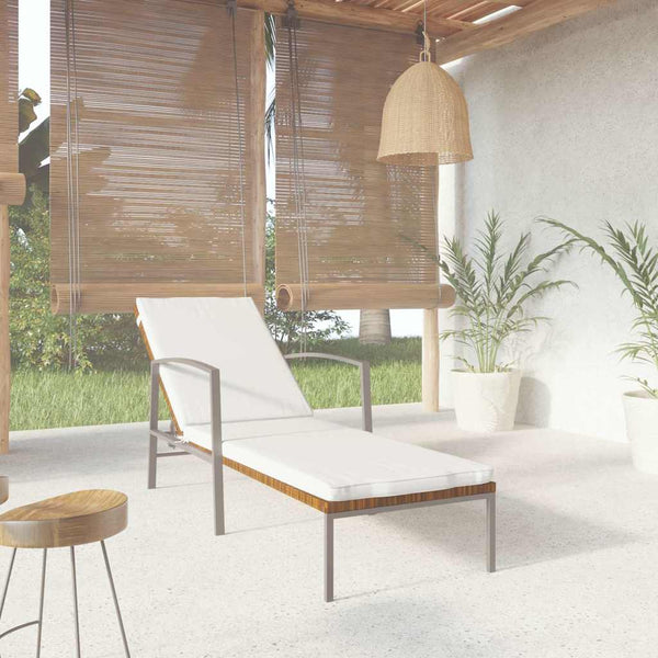 Vidaxl Garden Sun Lounger With Cushion Poly Rattan Brown Other Patio & Garden Furniture