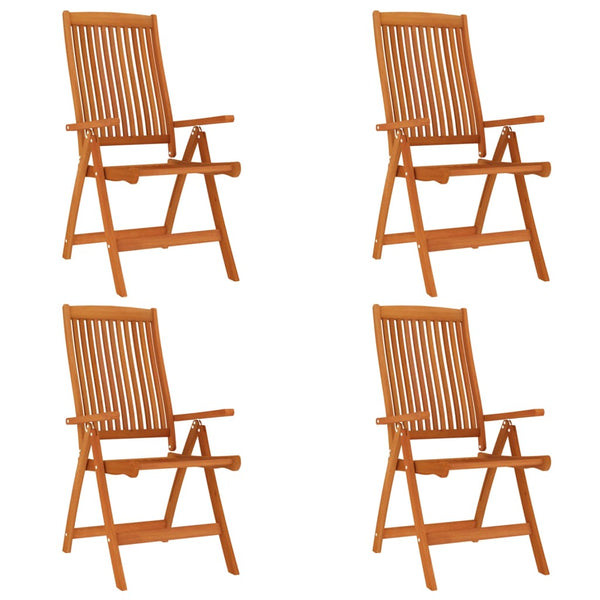 Folding Garden Chairs 4 Pcs Solid Wood Eucalyptus Patio Chairs