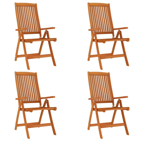 Folding Garden Chairs 4 Pcs Solid Wood Eucalyptus Patio Chairs