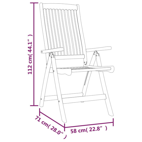 Folding Garden Chairs 4 Pcs Solid Wood Eucalyptus Patio Chairs