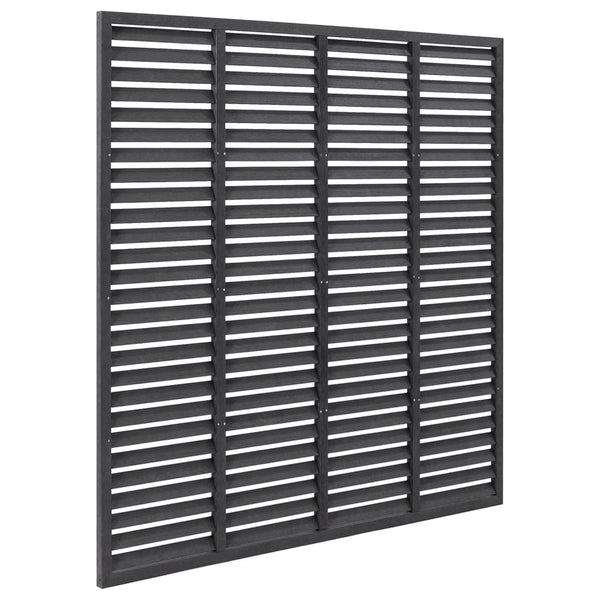 Louver Fence Wpc 180X180 Cm Grey Fence Panels