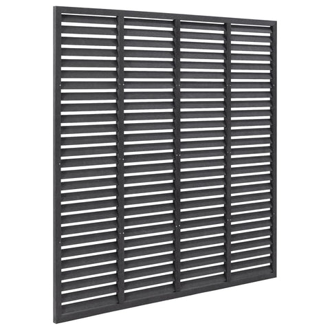 Louver Fence Wpc 180X180 Cm Grey Fence Panels