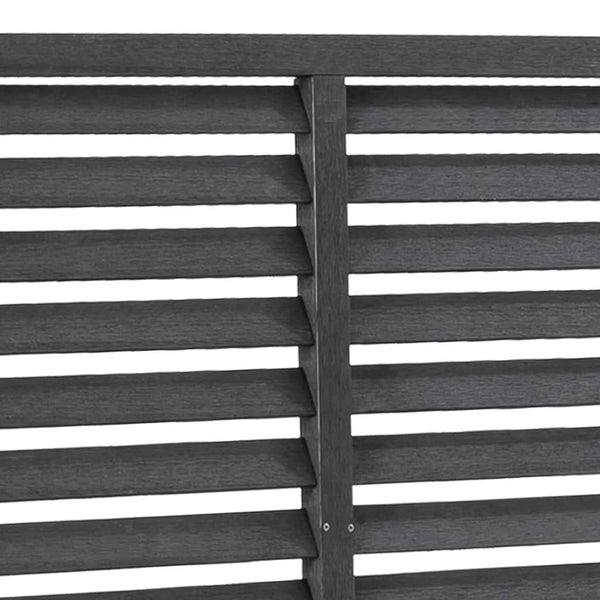 Louver Fence Wpc 180X180 Cm Grey Fence Panels