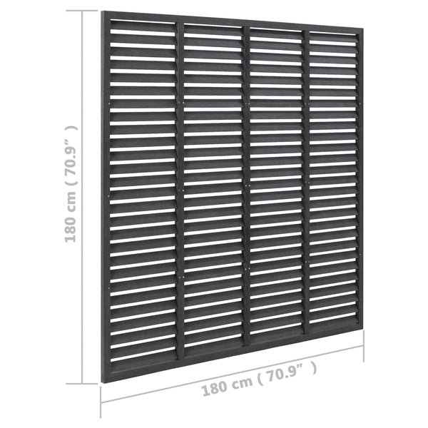 Louver Fence Wpc 180X180 Cm Grey Fence Panels