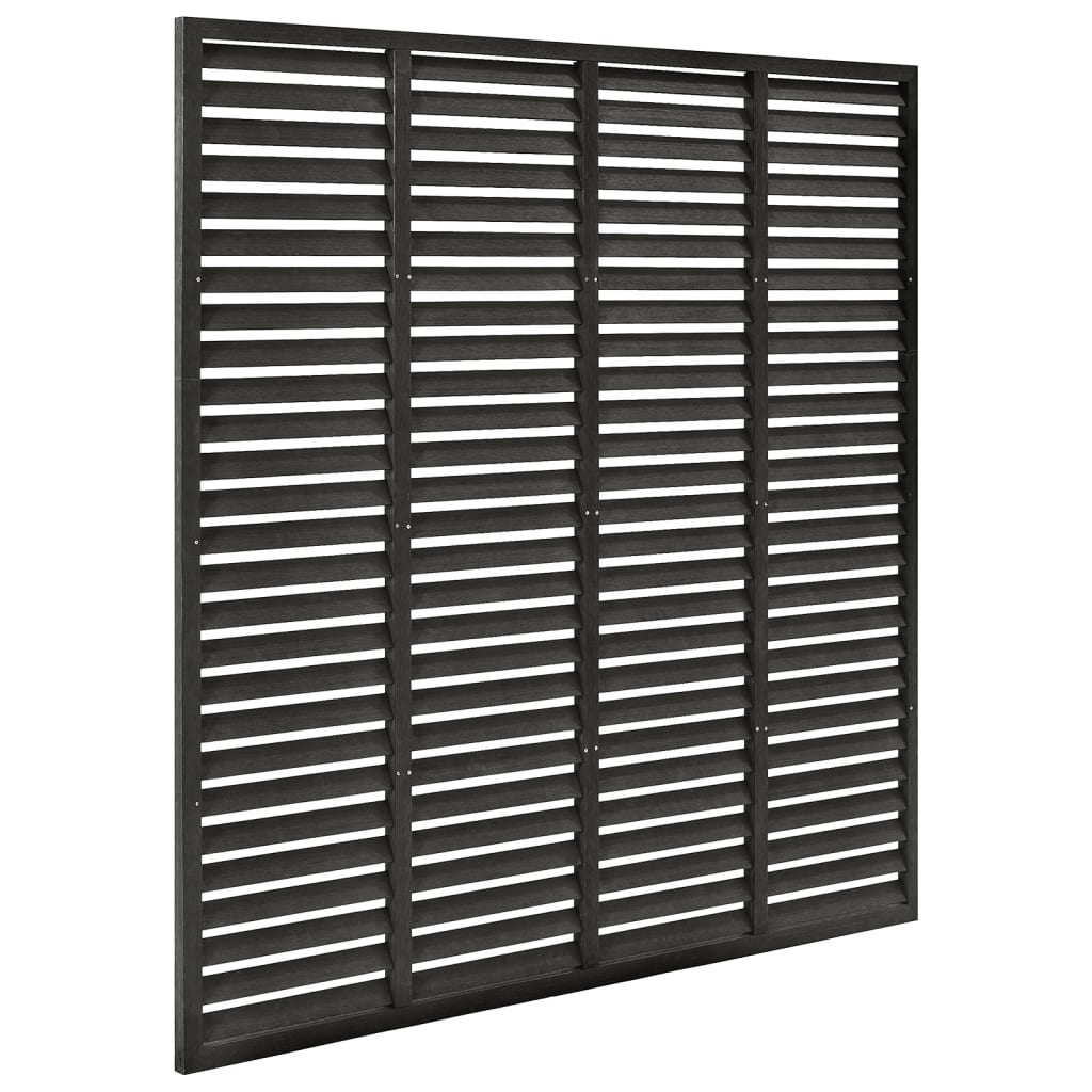 Louver Fence Wpc 180X180 Cm Black Fence Panels