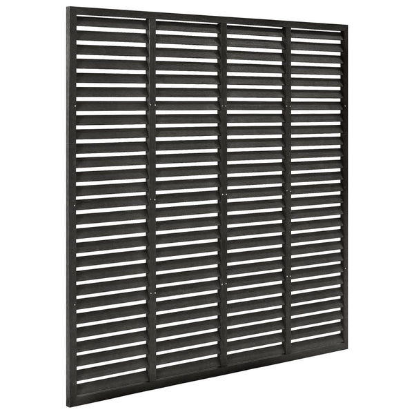 Louver Fence Wpc 180X180 Cm Black Fence Panels