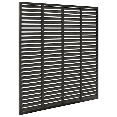 Louver Fence Wpc 180X180 Cm Black Fence Panels