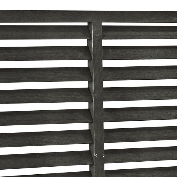 Louver Fence Wpc 180X180 Cm Black Fence Panels