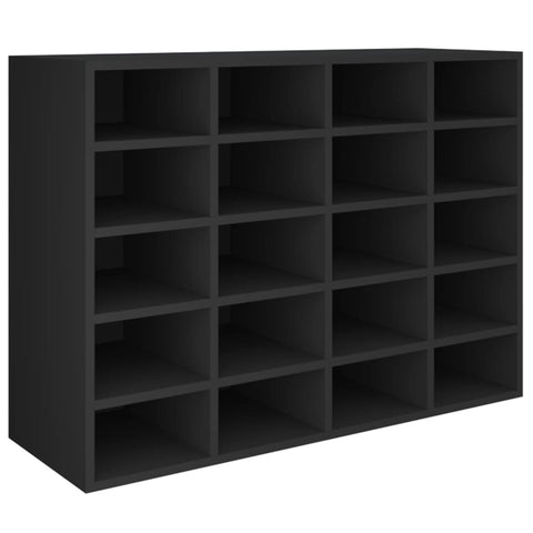 Shoe Rack Engineered Wood 92X30x67.5 Cm Black Shoe Racks