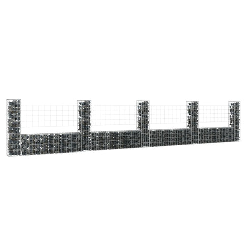 U Shape Gabion Basket With 5 Posts Iron Gabion Baskets