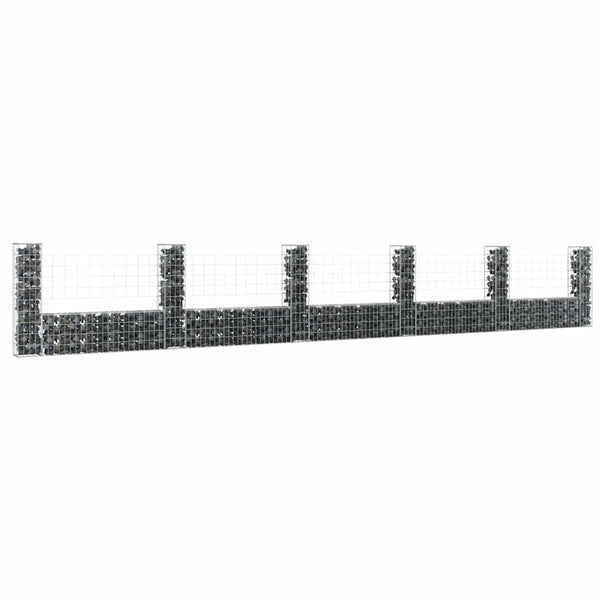 U Shape Gabion Basket With 6 Posts Iron 620X20x100 Cm Gabion Baskets