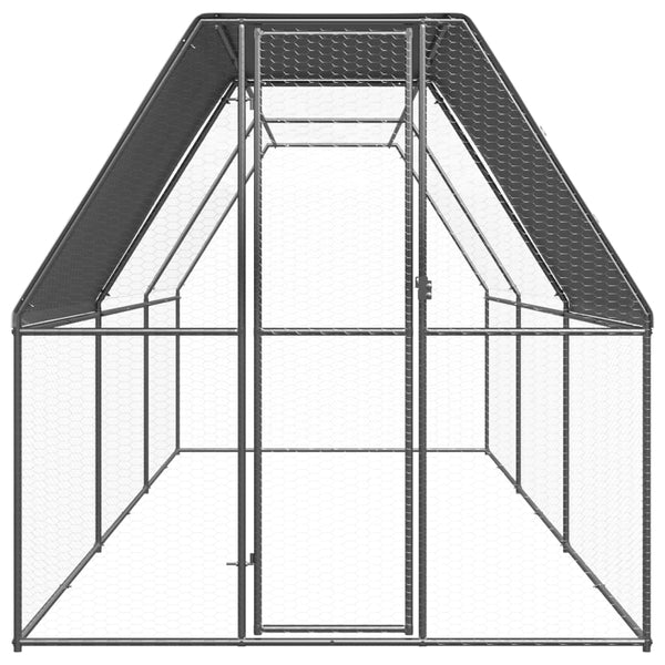 Small Animal Cages & Hutches Outdoor Chicken Cage 2X6x2 M Galvanised Steel