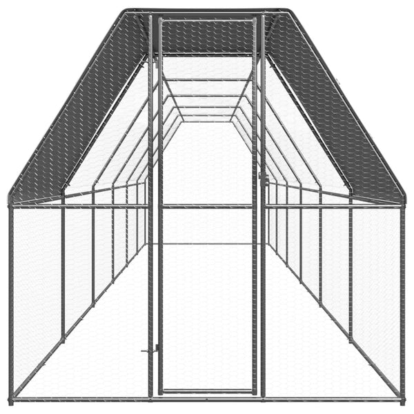 Small Animal Cages & Hutches Outdoor Chicken Cage 2X12x2 M Galvanised Steel