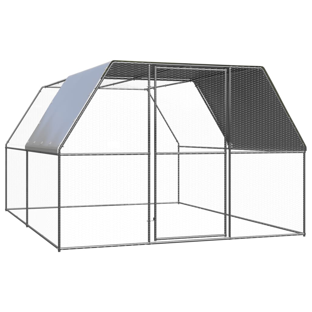 Outdoor Chicken Cage 3X4x2 M Galvanised Steel Small Animal Cages & Hutches