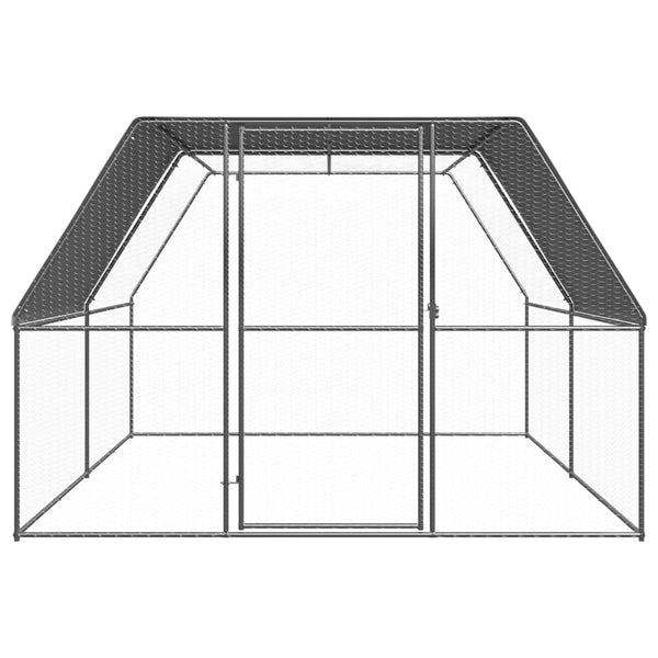 Outdoor Chicken Cage 3X4x2 M Galvanised Steel Small Animal Cages & Hutches