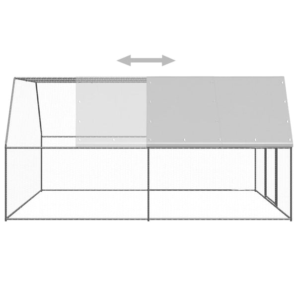 Outdoor Chicken Cage 3X4x2 M Galvanised Steel Small Animal Cages & Hutches
