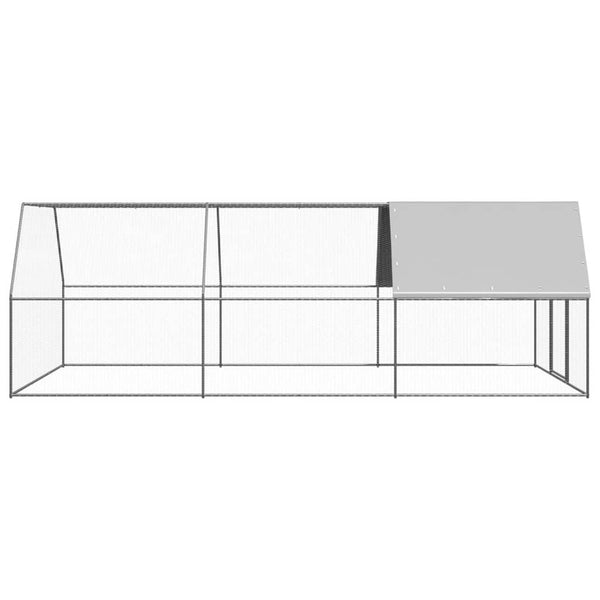 Vidaxl Outdoor Chicken Cage 3X6x2 M Galvanised Steel Poultry Cages