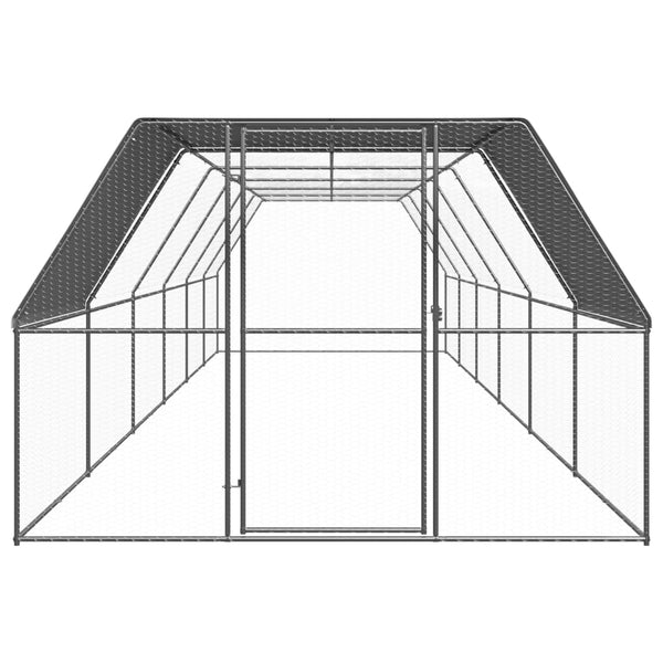 Outdoor Chicken Cage 3X12x2 M Galvanised Steel Small Animal Cages & Hutches