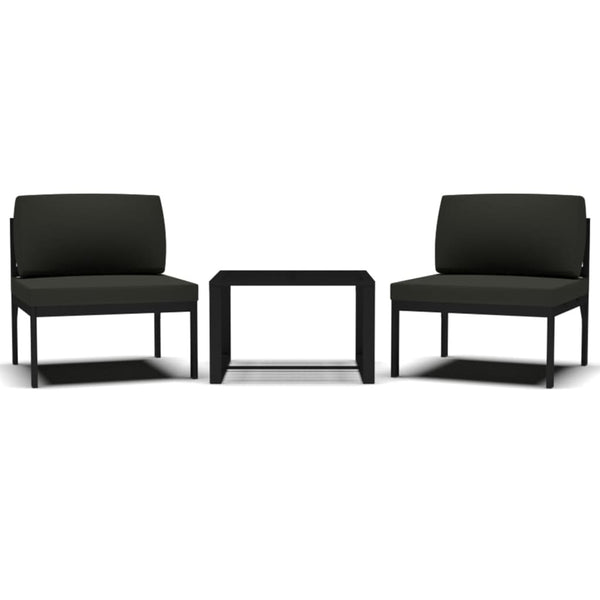 3 Piece Garden Sofa Set With Cushions Aluminium Anthracite Patio Furniture Sets