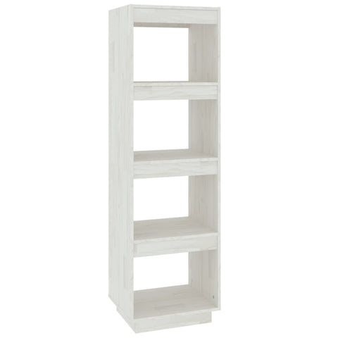 Book Cabinet/Room Divider White 40X35x135 Cm Solid Pinewood Bookshelves