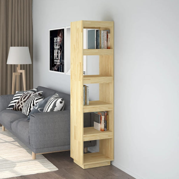 Book Cabinet/Room Divider 40X35x167 Cm Solid Pinewood Bookshelves