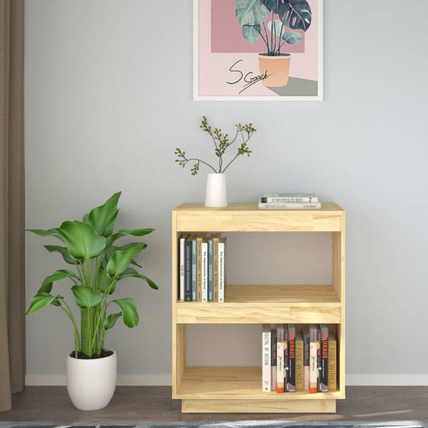 Book Cabinet 60X35x71 Cm Solid Pinewood Bookshelves