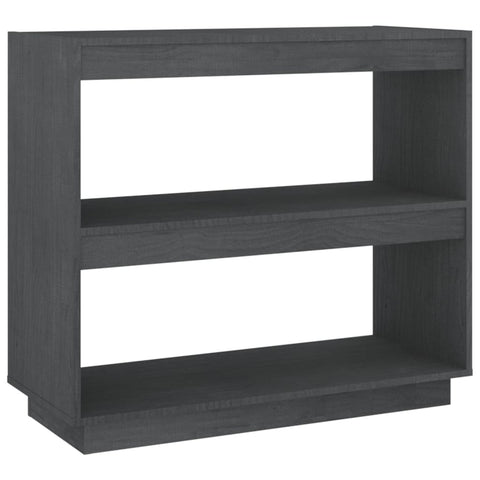 Book Cabinet Grey 80X35x71 Cm Solid Pinewood Bookshelves