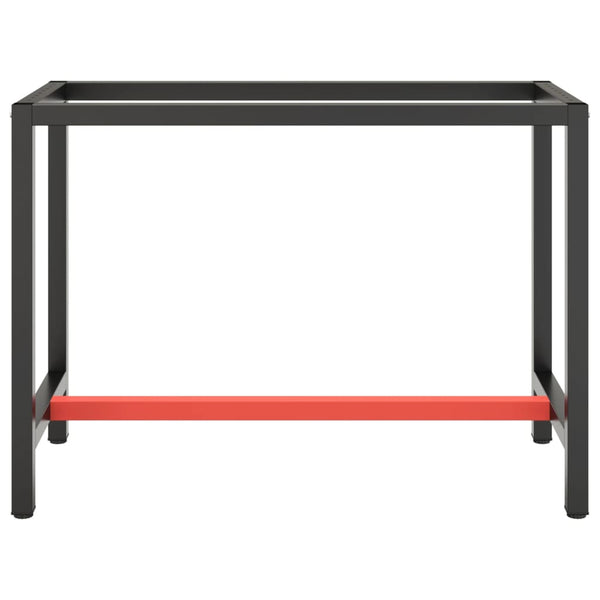 Work Bench Frame Matte Black And Red Metal