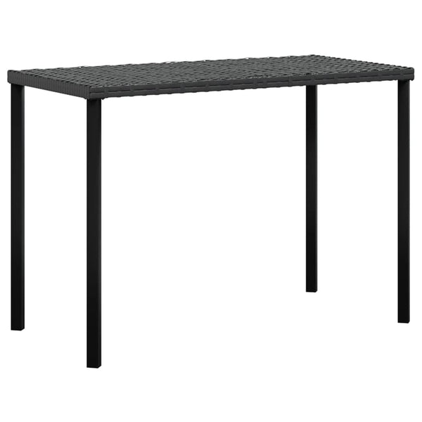 5 Piece L Shaped Couch Sofa Set With Cushions Poly Rattan Black Patio Furniture Sets