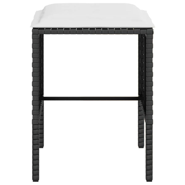 5 Piece L Shaped Couch Sofa Set With Cushions Poly Rattan Black Patio Furniture Sets