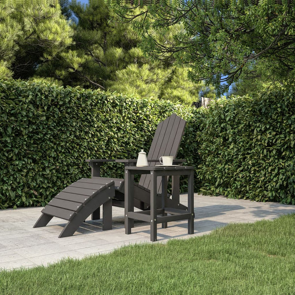 Adirondack Garden Table Anthracite 38X38x46 Cm Hdpe Patio & Garden Tables