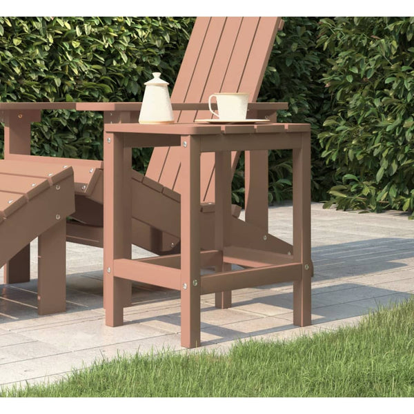 Garden Adirondack Table Brown 38X38x46 Cm Hdpe Patio & Garden Tables