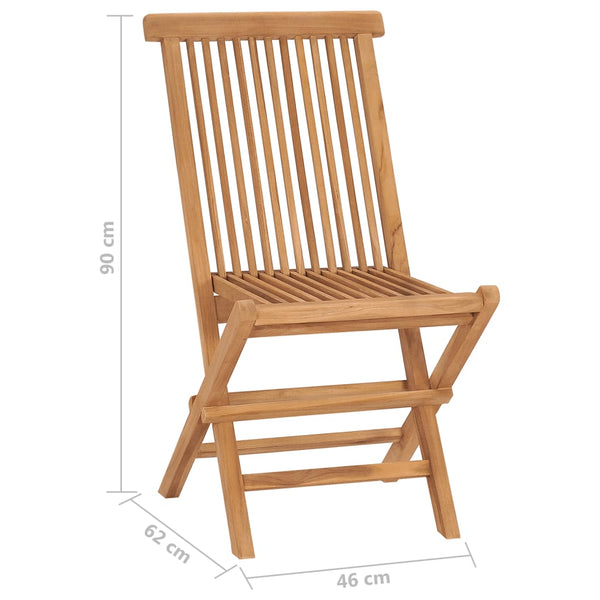 Vidaxl Folding Garden Chairs 6 Pcs Solid Wood Teak Patio Chairs