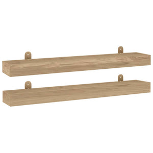 Wall Shelves 2 Pcs 90X15x6 Cm Solid Wood Teak