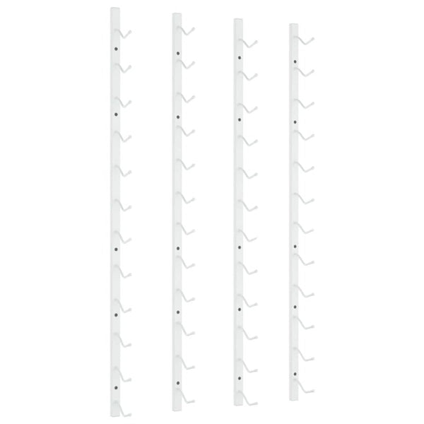 Wall Mounted Wine Rack For 12 Bottles Pcs White Iron Racks