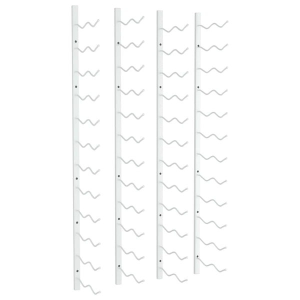 Wall Mounted Wine Rack For 24 Bottles Pcs White Iron Racks