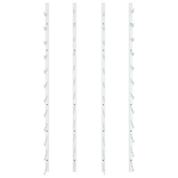 Wall Mounted Wine Rack For 24 Bottles Pcs White Iron Racks