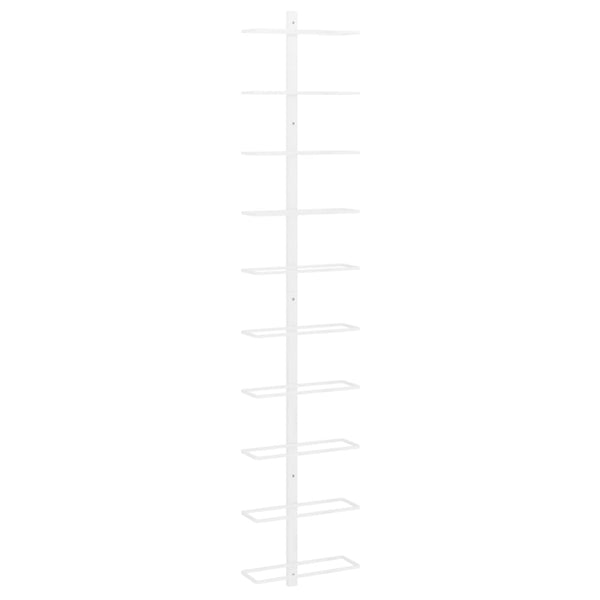 Wall Mounted Wine Rack For 10 Bottles White Metal Racks