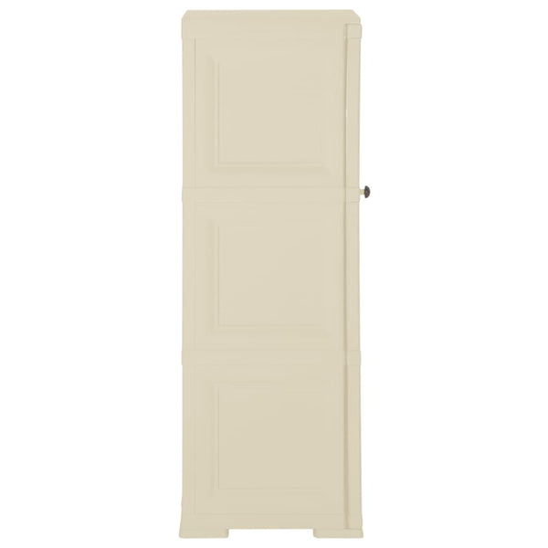 Plastic Cabinet 40X43x125 Cm Wood Design Angora White Cabinets & Cupboards