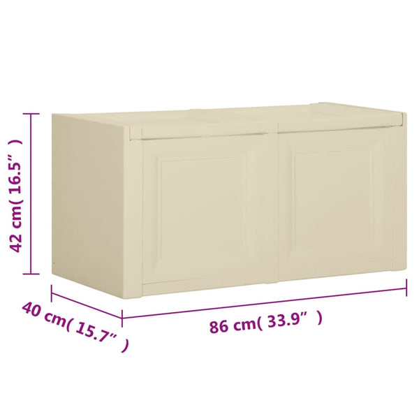 Cushion Box Angora White 86X40x42 Cm 85 L Storage Deck Boxes