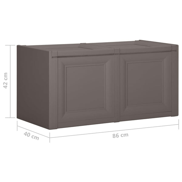 Vidaxl Cushion Box Grey 86X40x42 Cm 85 L Storage Boxes