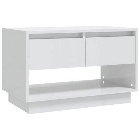 Tv Cabinet High Gloss White 70X41x44 Cm Engineered Wood Tv Stands & Entertainment Units