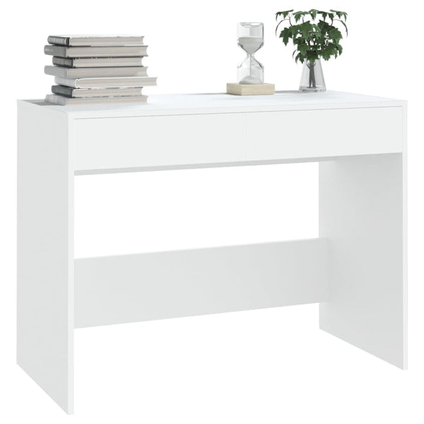 Vidaxl Desk White 101X50x76.5 Cm Engineered Wood Home Office Desks