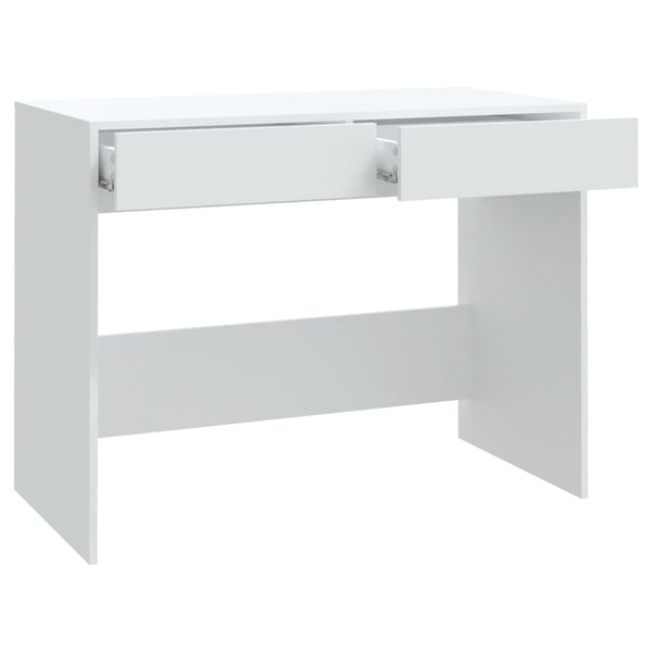 Vidaxl Desk White 101X50x76.5 Cm Engineered Wood Home Office Desks